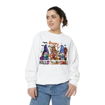 Hallothanksmas Unisex Garment-Dyed Sweatshirt