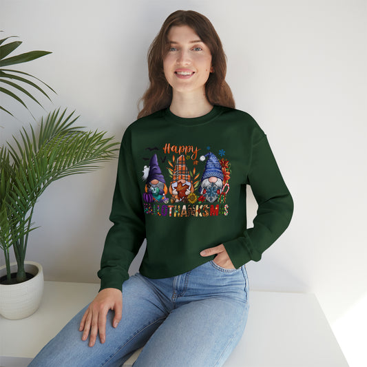 Festive Happy Hallothanksmas Unisex Heavy Blend™ Crewneck Sweatshirt