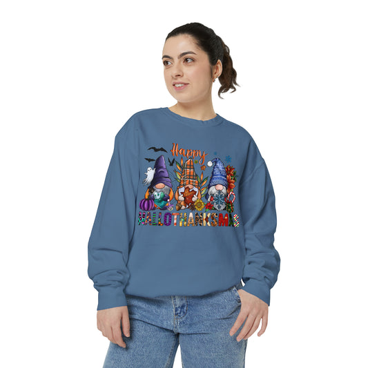 Hallothanksmas Unisex Garment-Dyed Sweatshirt