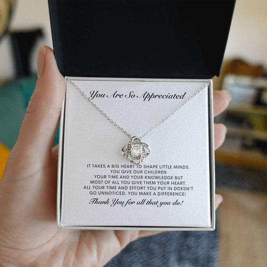 Necklace Appreciation Necklace Teach Necklace Personal Message Card Necklace