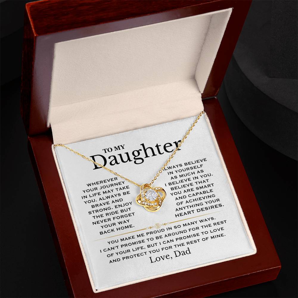 Necklace to Daughter from Dad Necklace Love Knot Necklace