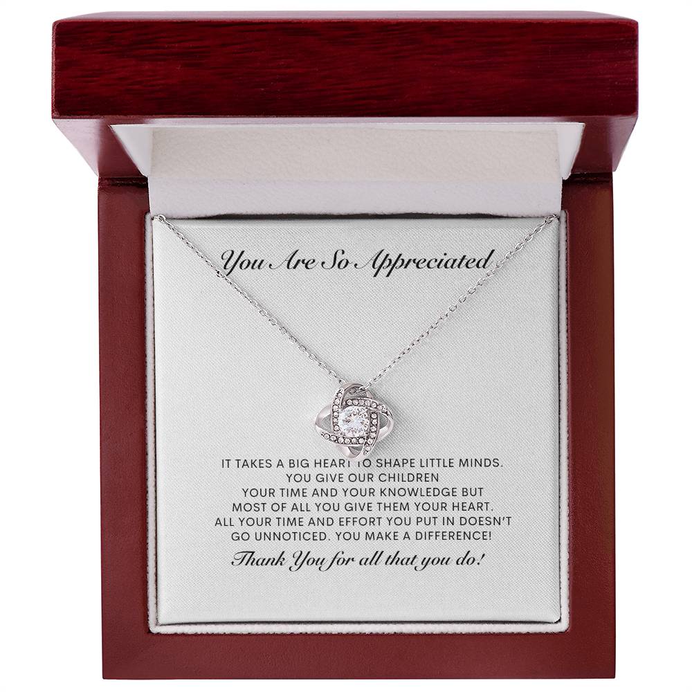 Necklace Appreciation Necklace Teach Necklace Personal Message Card Necklace