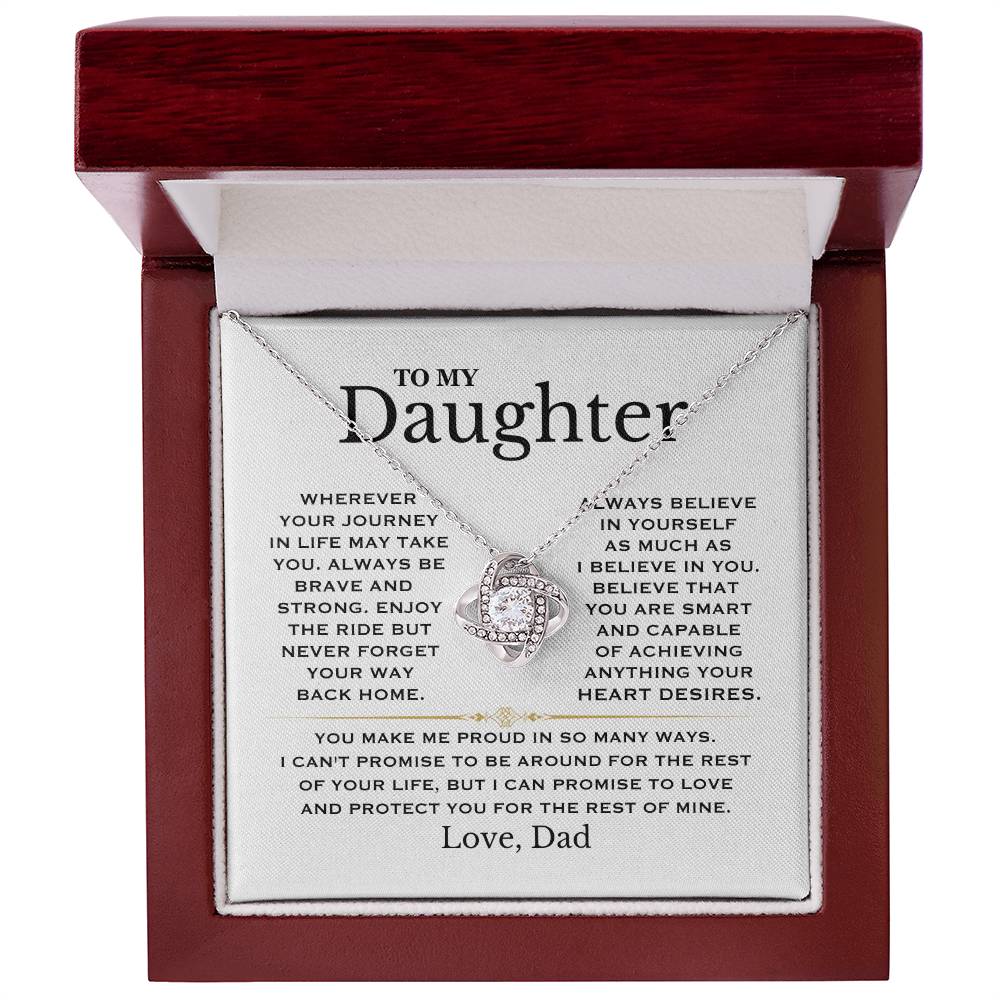 Necklace to Daughter from Dad Necklace Love Knot Necklace