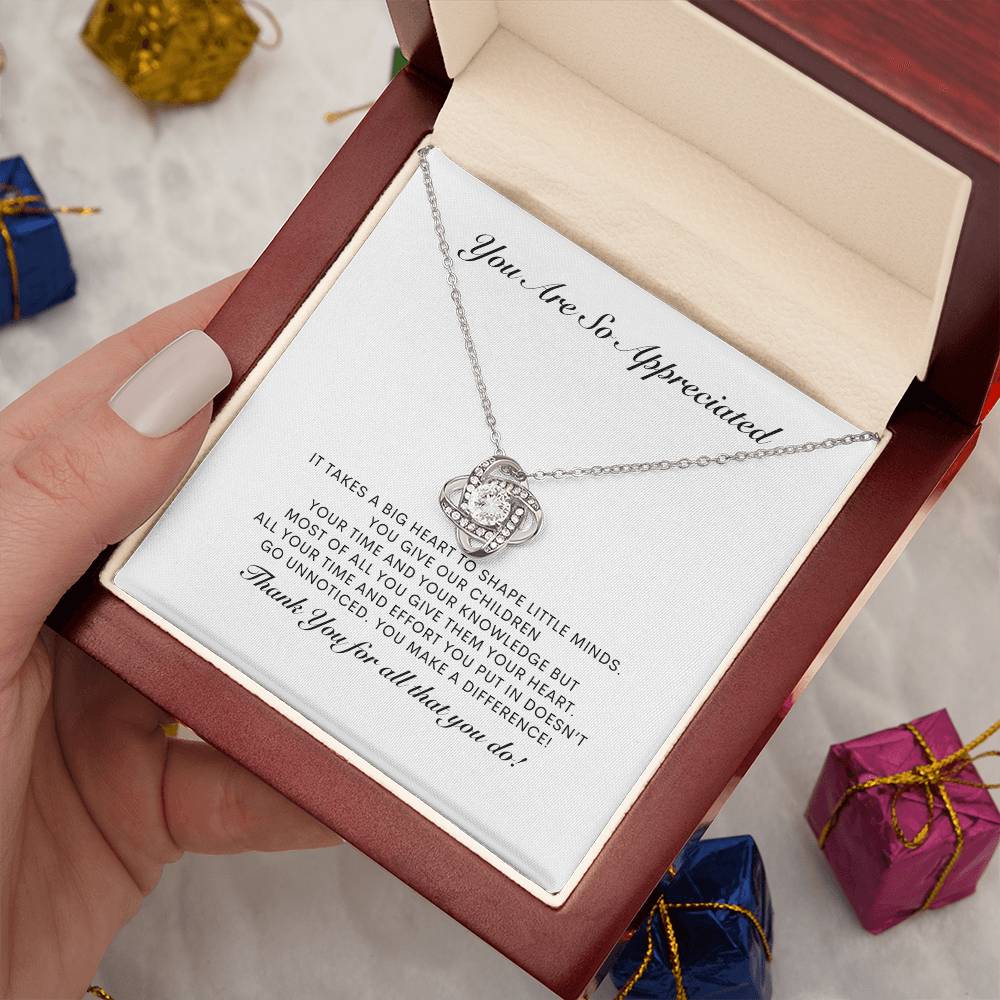 Necklace Appreciation Necklace Teach Necklace Personal Message Card Necklace