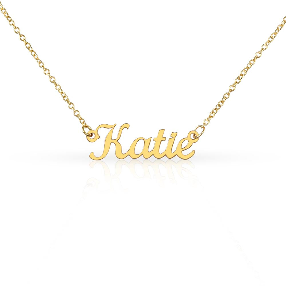 Personalized Signature Necklace 18K Yellow Gold or Polished Stainless Steel Finishes Nameplate Necklace Custom Name Jewelry Name Personalized Name Jewelry