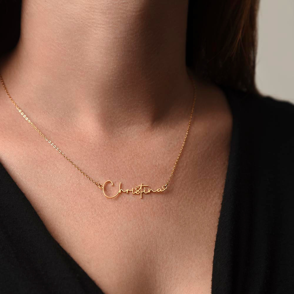 Personalized Signature Necklace, Custom Name Necklace, Signature Name Necklace, Dainty Name Jewelry, Gift For Her