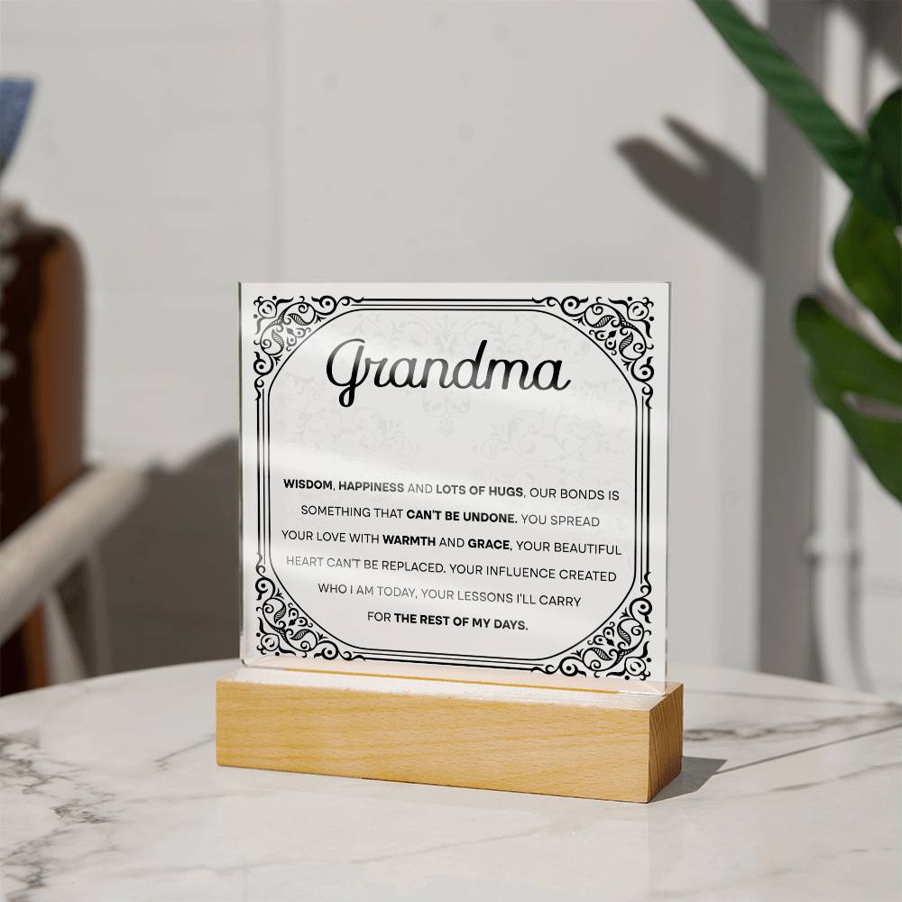 Grandma - Wisdom & Happiness - Acrylic Plaque