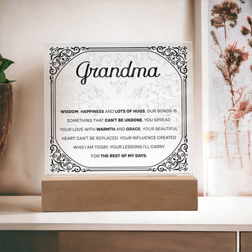 Grandma - Wisdom & Happiness - Acrylic Plaque