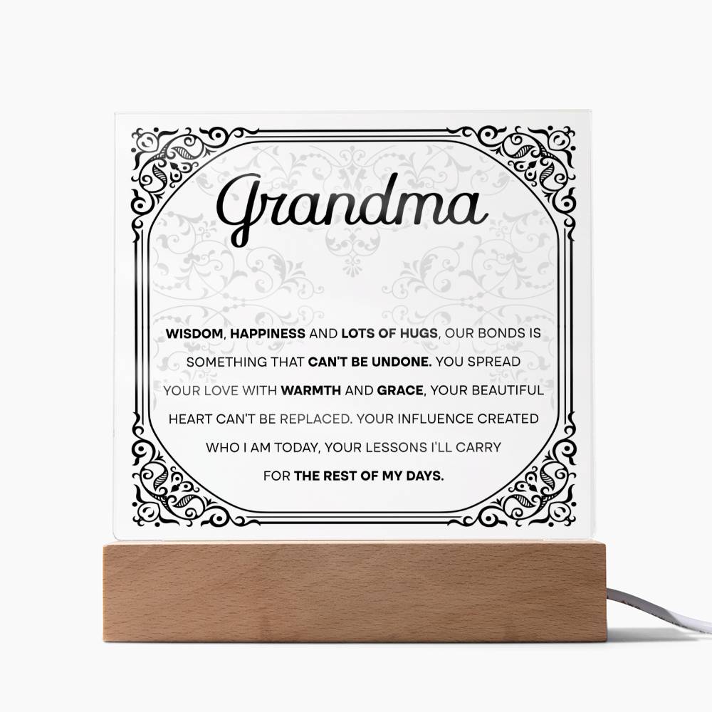 Grandma - Wisdom & Happiness - Acrylic Plaque