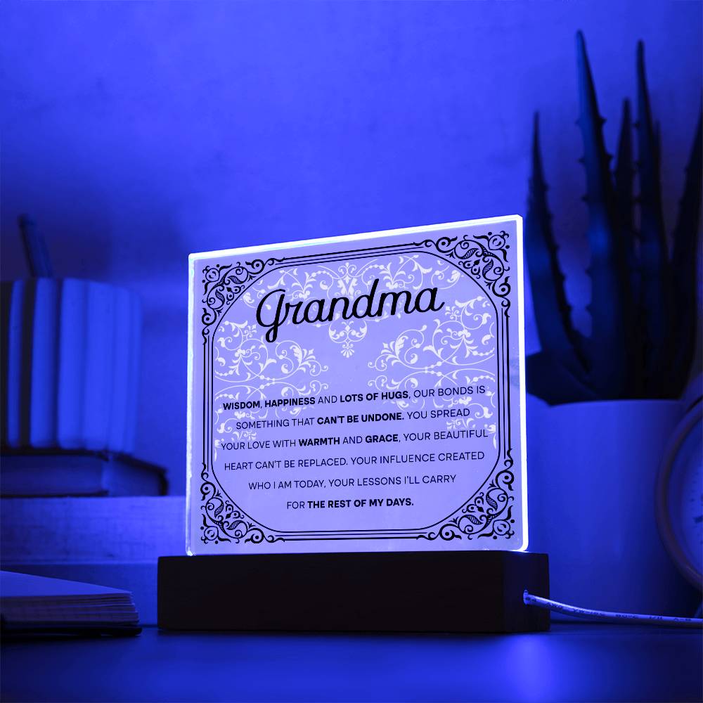 Grandma - Wisdom & Happiness - Acrylic Plaque